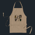 Cute cafe tools apron<br><div class="desc">This is a lovely apron from Cafetools. This apron is perfect for coffee lovers, those who work in cafés and those who love to cook. The coffee tools are all hand-painted. The design has a very nice soft hand-drawn feel to it. They are ideal as gifts or as staff aprons...</div>