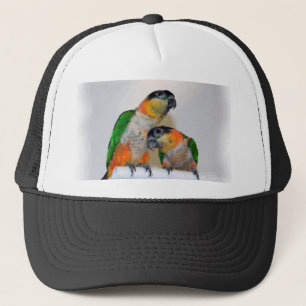 Cute Caique Parrot Pair Hat