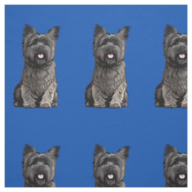 Cute Cairn Terrier Fabric (Swatch)