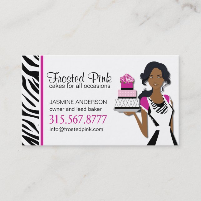 Cute Cake Artist Business Card (Front)
