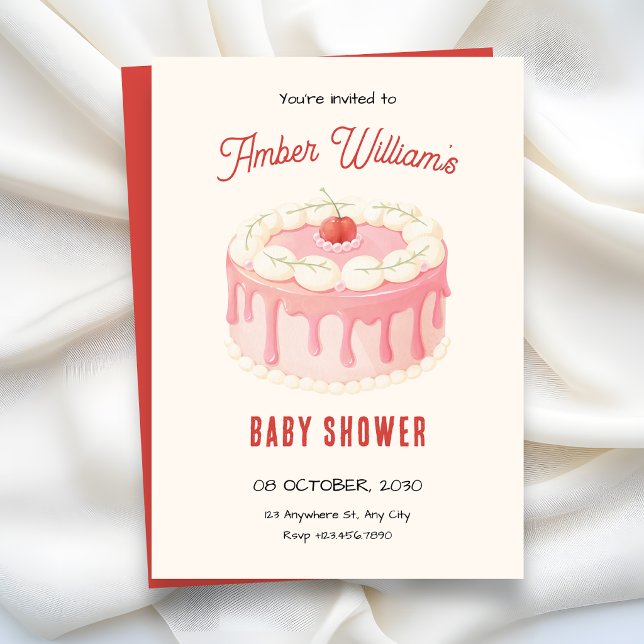 Cute cake baby shower invitation (Creator Uploaded)