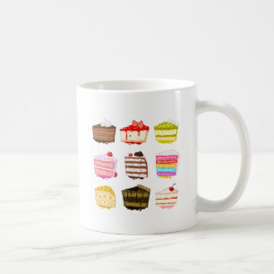 Cute cake birthday cake with colourful cream coffee mug