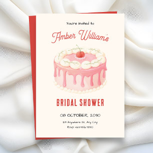 Cute cake bridal shower invitation