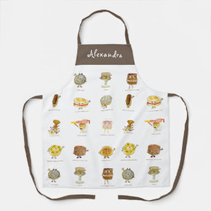 Cute cake dessert pattern personalised apron