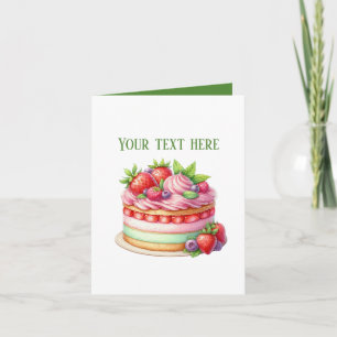 Cute cake lovers customizable card