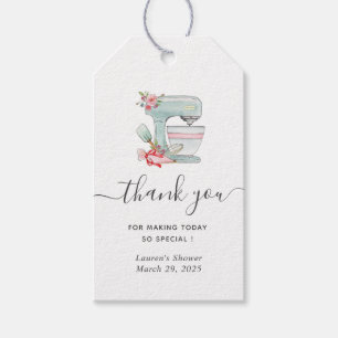 Cute Cake mixer Bridal Shower Thank you Gift Tags
