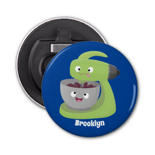 Cute cake mixer kitchen appliance cartoon bottle opener