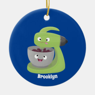 Cute cake mixer kitchen appliance cartoon ceramic tree decoration