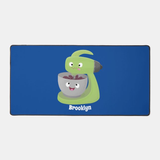 Cute cake mixer kitchen appliance cartoon desk mat (Front)