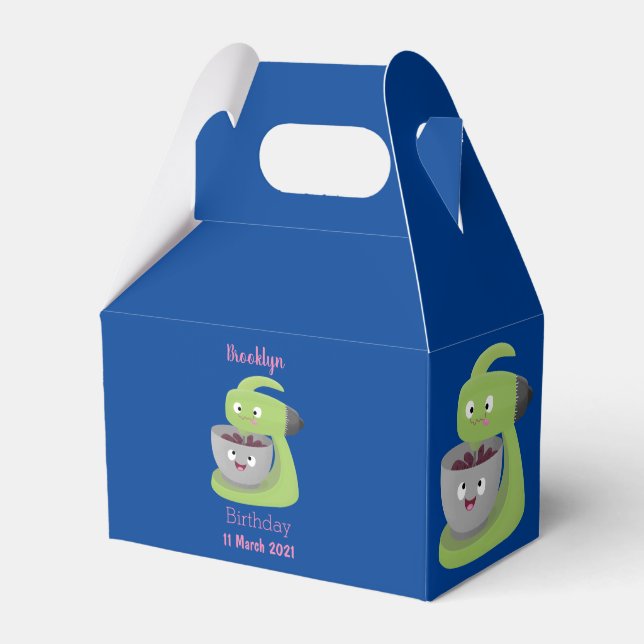 Cute cake mixer kitchen appliance cartoon favour box (Front Side)