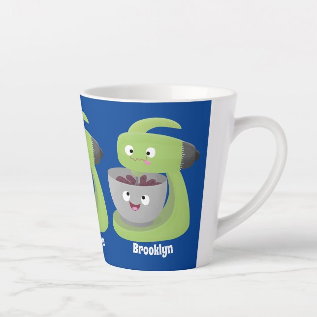 Cute cake mixer kitchen appliance cartoon latte mug (Right)