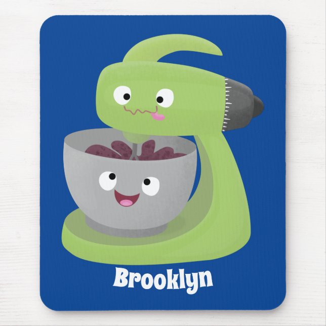 Cute cake mixer kitchen appliance cartoon  mouse mat (Front)