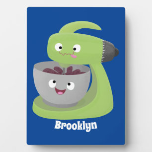 Cute cake mixer kitchen appliance cartoon plaque