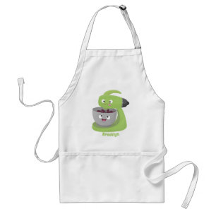 Cute cake mixer kitchen appliance cartoon standard apron