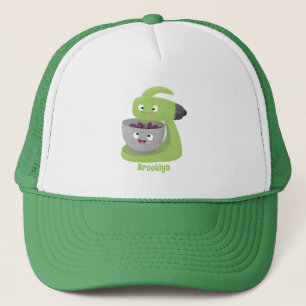Cute cake mixer kitchen appliance cartoon  trucker hat