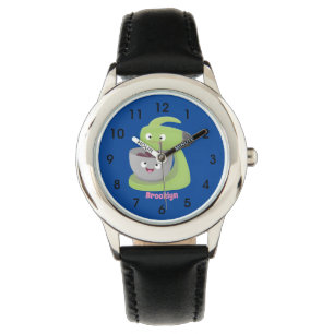 Cute cake mixer kitchen appliance cartoon watch