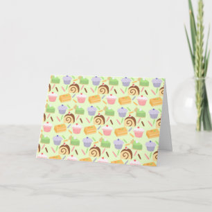 Cute Cake Pattern Card