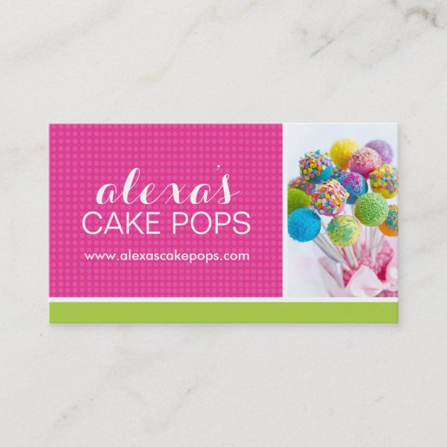 Cute Cake Pop Business Card (Front)