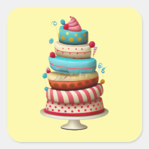 Cute cake stickers