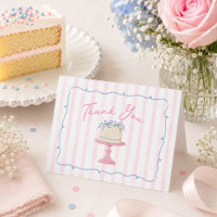 Cute Cake Themed Thank You Card