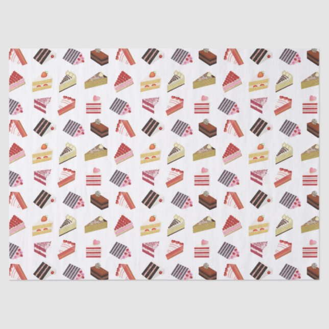 Cute Cake Variety Pattern Tissue Paper (Front)