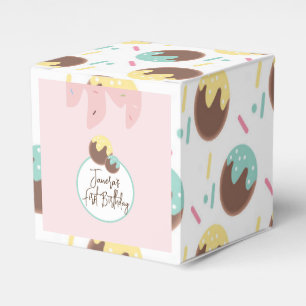 Cute Cakepop Balls First Birthday Frosting  Favour Box
