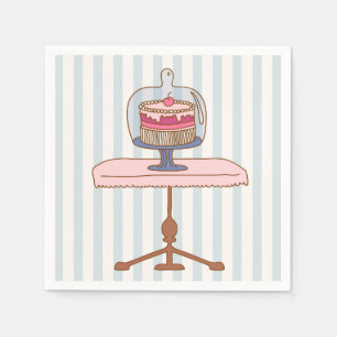 Cute cakes afternoon tea party napkin