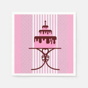 Cute cakes afternoon tea party napkin
