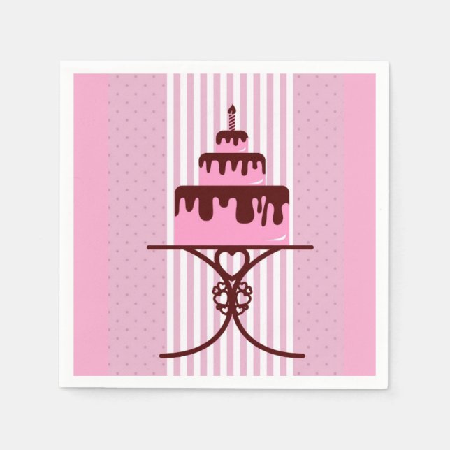 Cute cakes afternoon tea party napkin (Front)