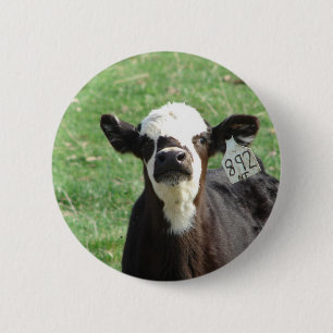 Cute Calf 6 Cm Round Badge