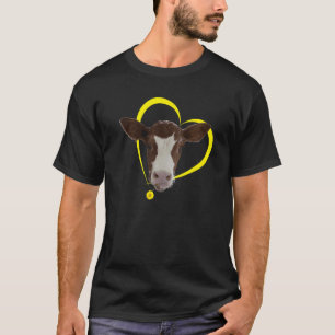 Cute calf cow motif I love cows I love Cows T-Shirt