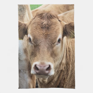 CUTE CALF TEA TOWEL