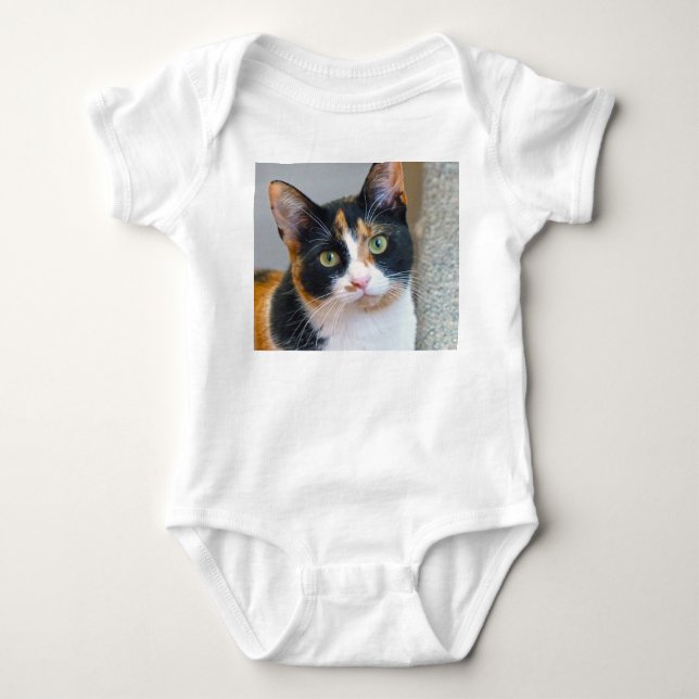 Cute Calico Baby Bodysuit (Front)