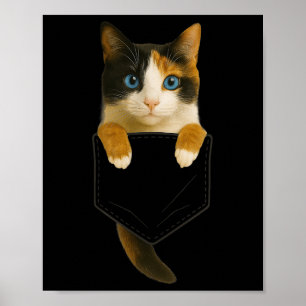 Cute Calico Cat Cket Funny Cat Mom Cat Dad Cat Lov Poster
