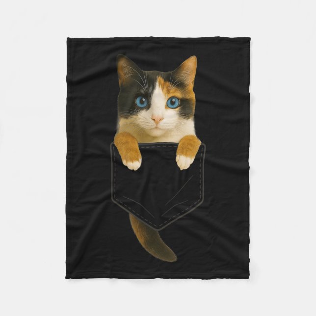 Cute Calico Cat Cket Funny Cat Mum Cat Dad Cat Lov Fleece Blanket (Front)