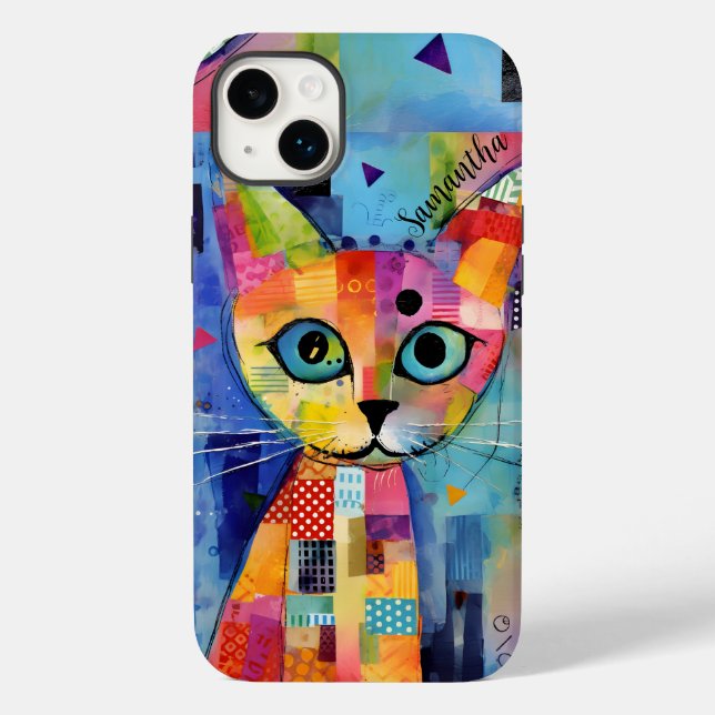 Cute Calico Cat Personalised Case-Mate Case-Mate iPhone Case (Back)