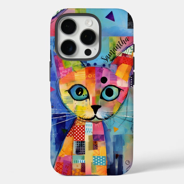 Cute Calico Cat Personalised Case-Mate iPhone Case (Back)