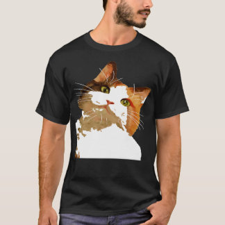 Cute Calico Cat With Tilted Head T-Shirt