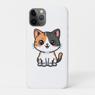 Cute Calico Kitten Cartoon Character iPhone 11 Pro Case
