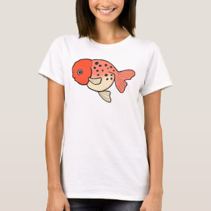 Cute Calico Ranchu Goldfish Fancy goldfish lover   T-Shirt