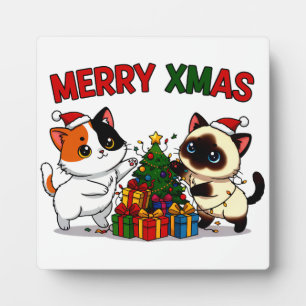 Cute Calico & Siamese Kitten Gift Plaque