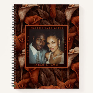 Cute Calla Lilies Charm Boho Wedding Notebook