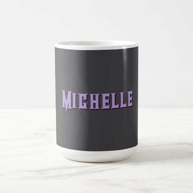 Cute Calligraphy Creative Trendy Custom Name Coffee Mug (Center)