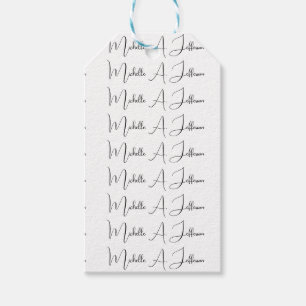 Cute Calligraphy Creative Trendy Custom Name Gift Tags