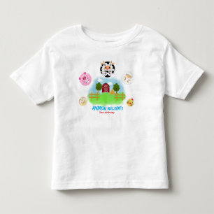 Cute Calling All Rustic Farm Party Animals Toddler T-Shirt