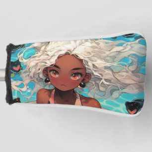 Cute Calm Summer Beach Swim Anime Girl Golf Head Cover