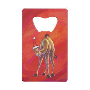 Cute Camel Christmas On Red