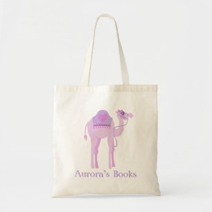 Cute camel girls purple library bag