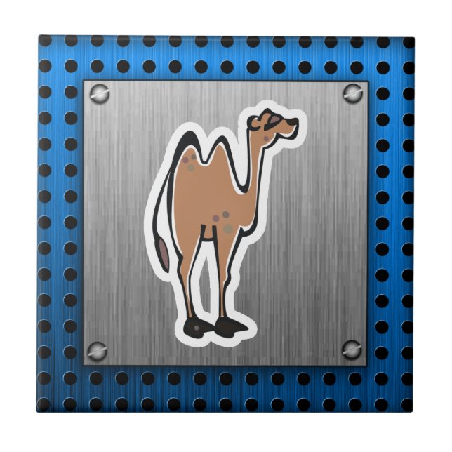 Cute Camel; Metal-look Tile (Front)