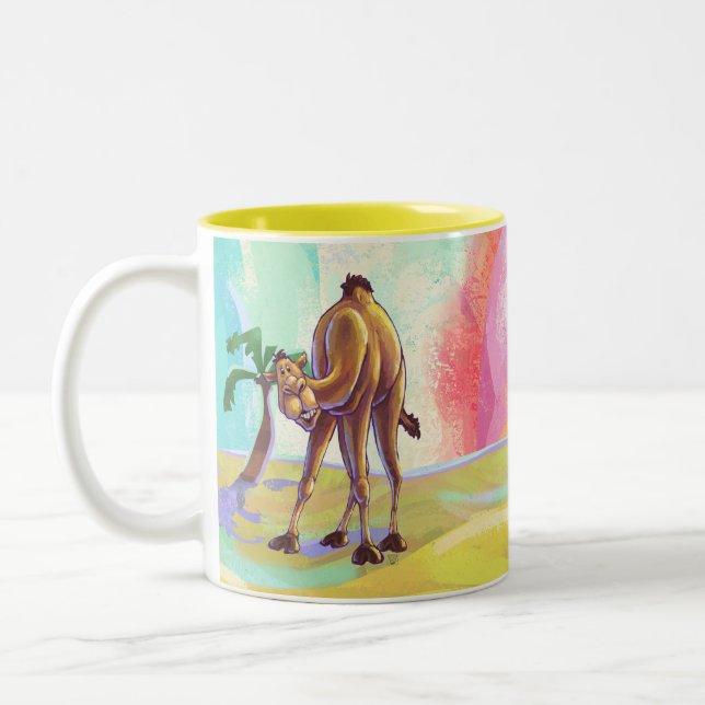 Cute Camel Office Accessories Two-Tone Coffee Mug (Left)